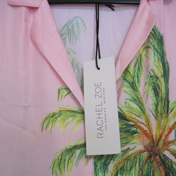 Rachel Zoe Pink and Green Tropical Blouse - Picture 4 of 6
